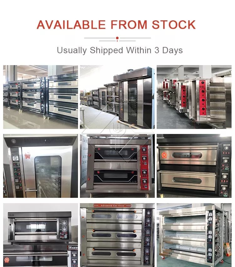 Venda quente novo forno a gás de padaria para forno de cozimento de bandejas de deck duplo 4