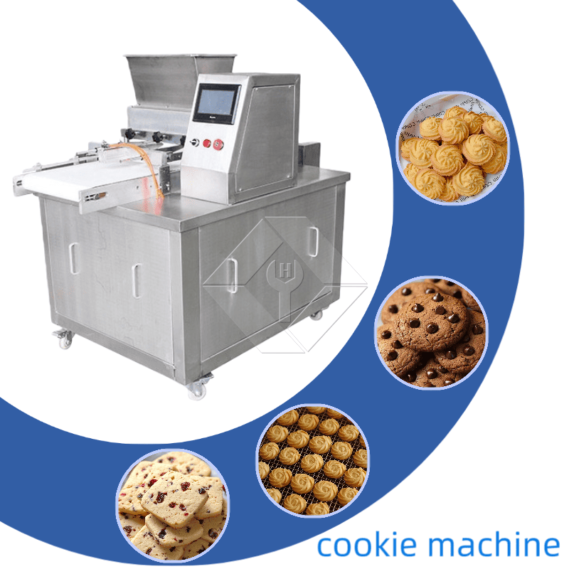 Máquina automática para fazer biscoitos em formato com matrizes intercambiáveis para produção de biscoitos personalizados e uso industrial de alto rendimento