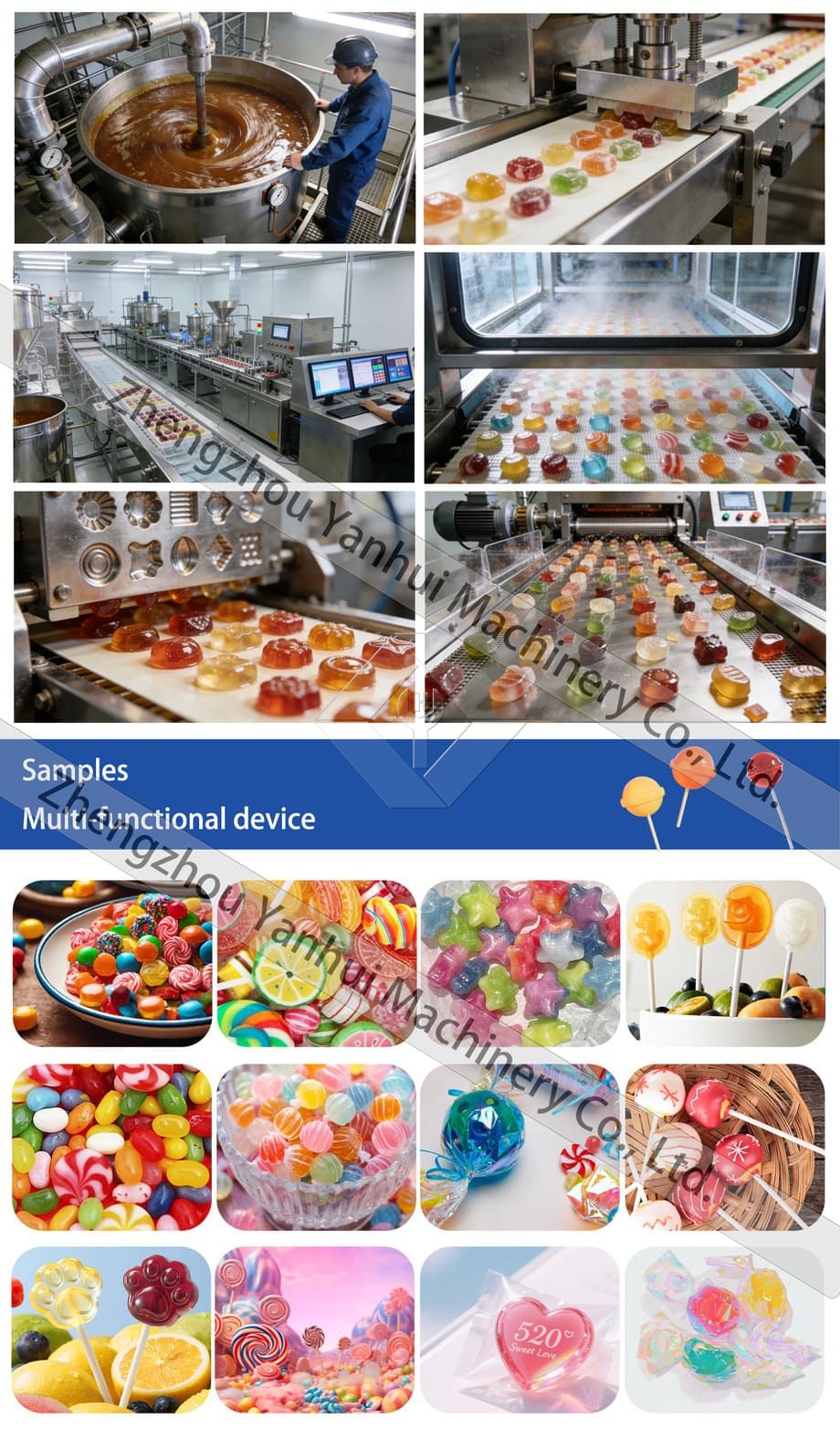 Linha de produção especial automática completa dos confeitos do pirulito/máquina de fazer doces do hara Linha de produção especial automática completa dos confeitos do pirulito/máquina de fazer doces do hara
