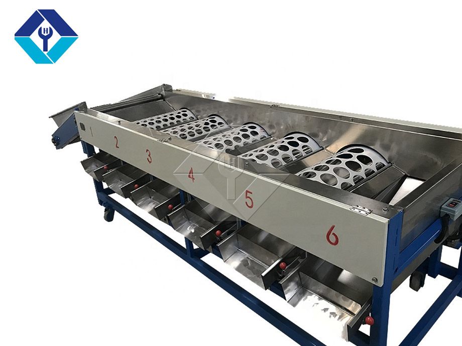 A capacidade de processamento da linha automática de lavagem, secagem e classificação de frutas e vegetais está geralmente entre 300kg/H e 3000kg/H.