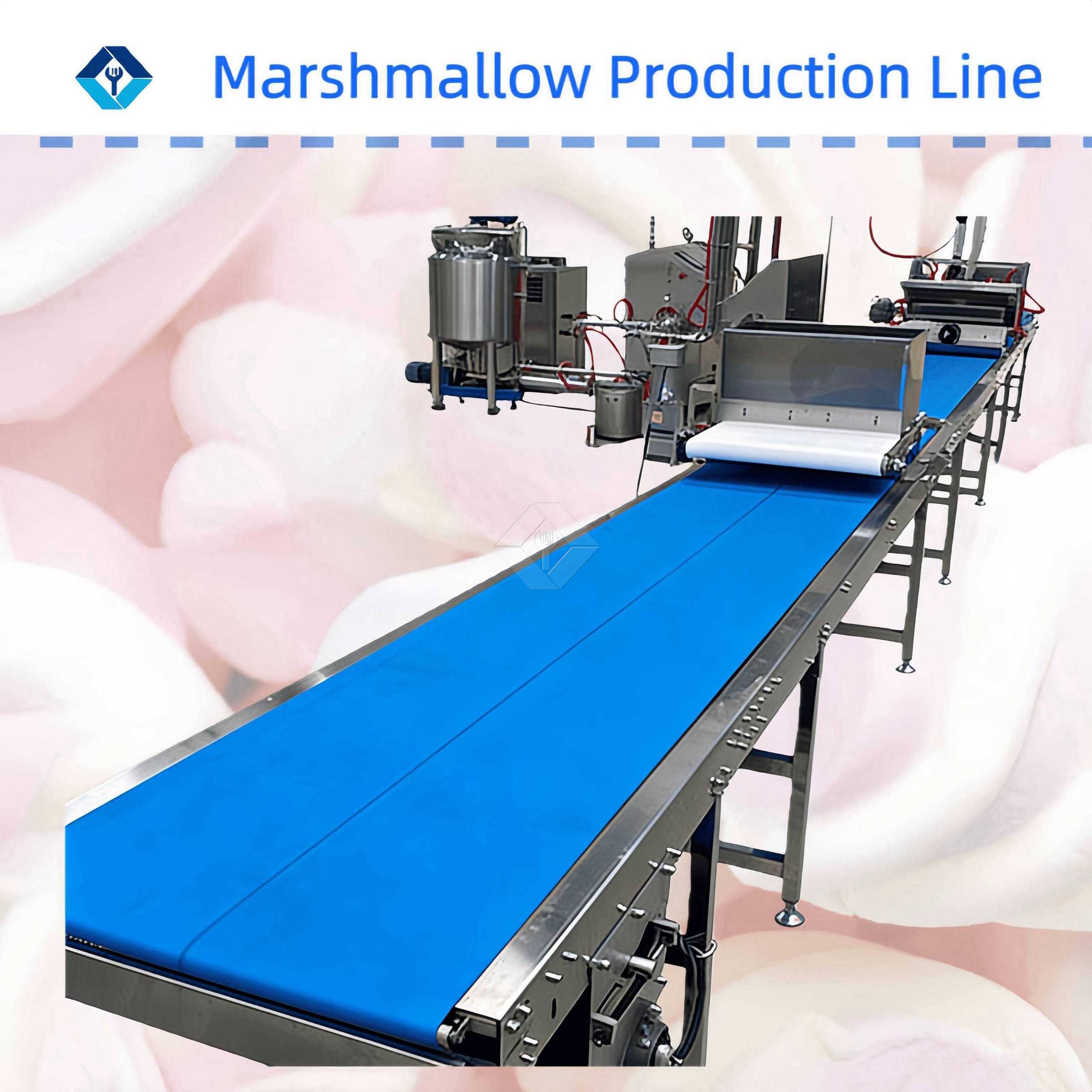 Linha de produção de marshmallow com economia de energia e baixo custo para fabricação de doces