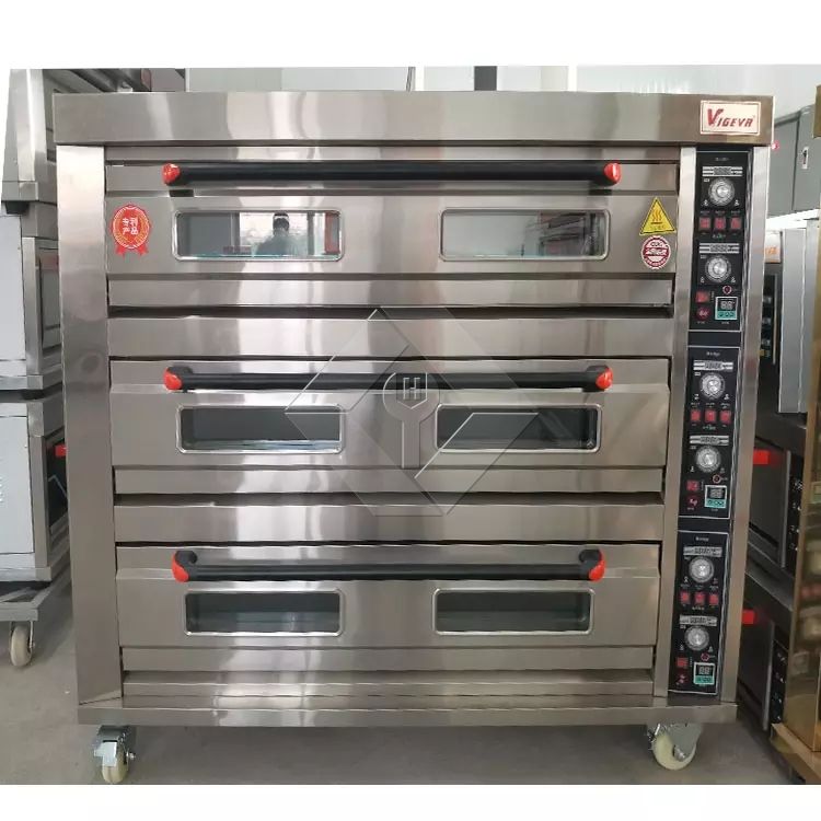 Forno de padaria comercial de 4 decks e 16 bandejas