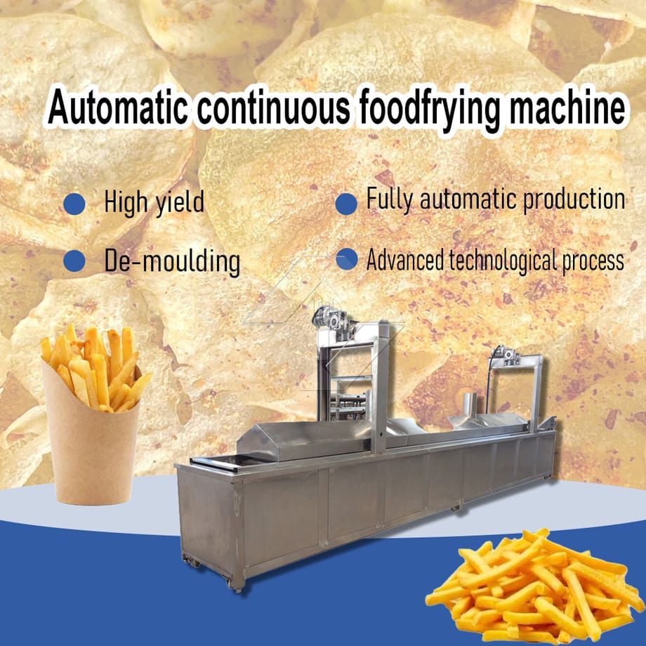 Máquina fritadeira elétrica de frango, fritadeira automática contínua, máquina de fritar hambúrguer com transportador