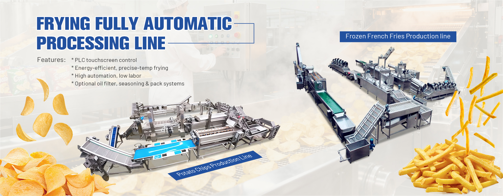 FRITURA DA LINHA DE PROCESSAMENTO TOTALMENTE AUTOMÁTICA