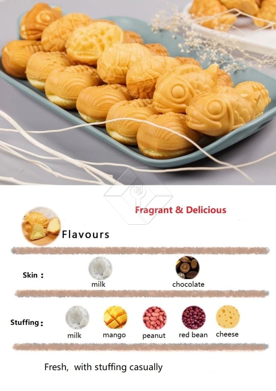 Máquina de bolo Taiyaki totalmente automática Máquina de bolo Taiyaki totalmente automática