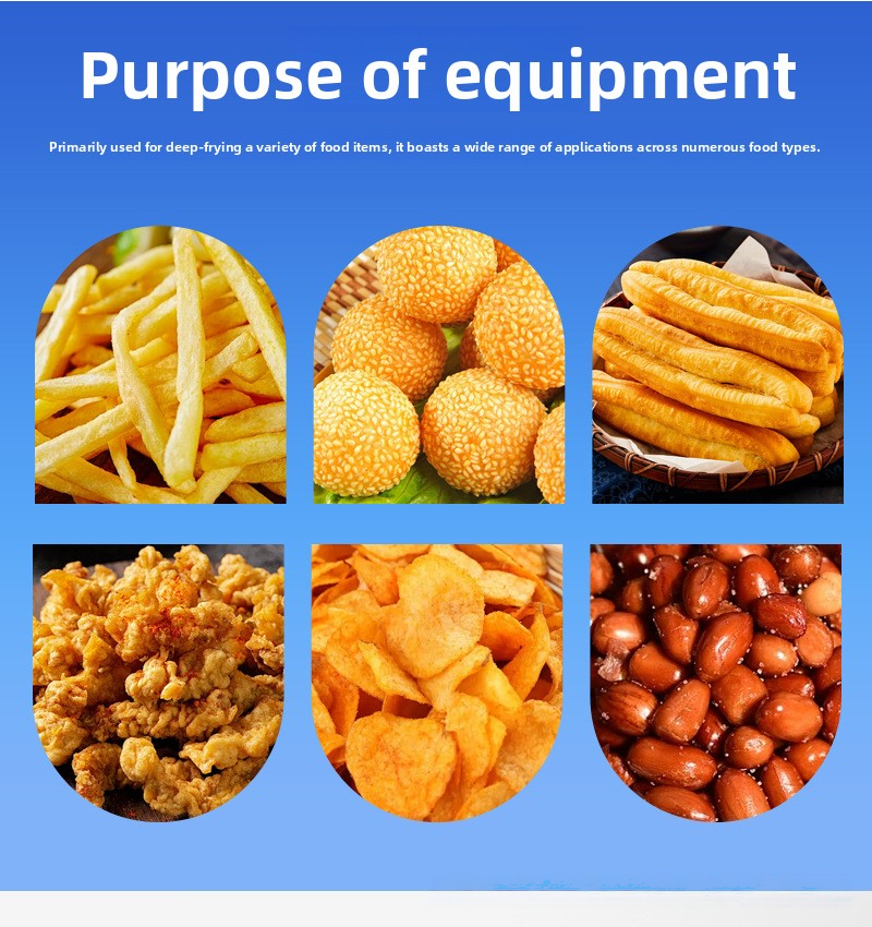 Fornecedor automático de fritadeira de salgadinhos fritos, batatas fritas e frango frito