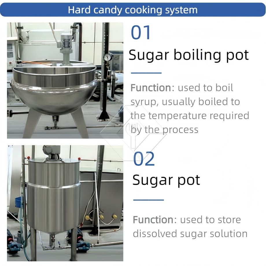 Máquina de fazer doces de goma de gelatina automática para doces duros que faz a máquina linha de produção de doces de pirulito