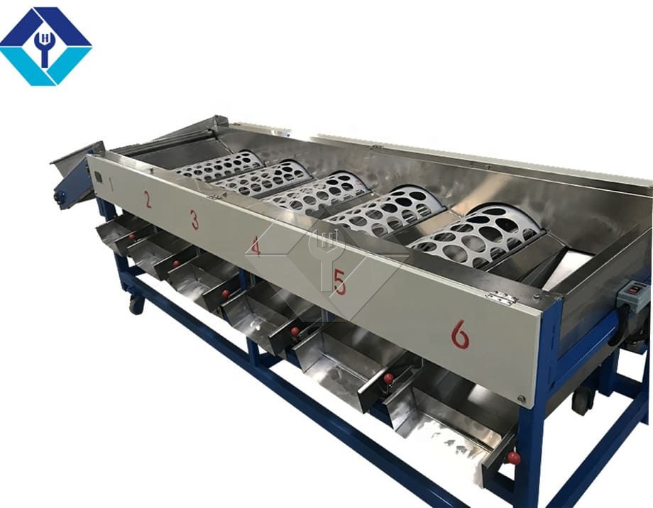 A capacidade de processamento da linha automática de lavagem, secagem e classificação de frutas e vegetais está geralmente entre 300kg/H e 3000kg/H.