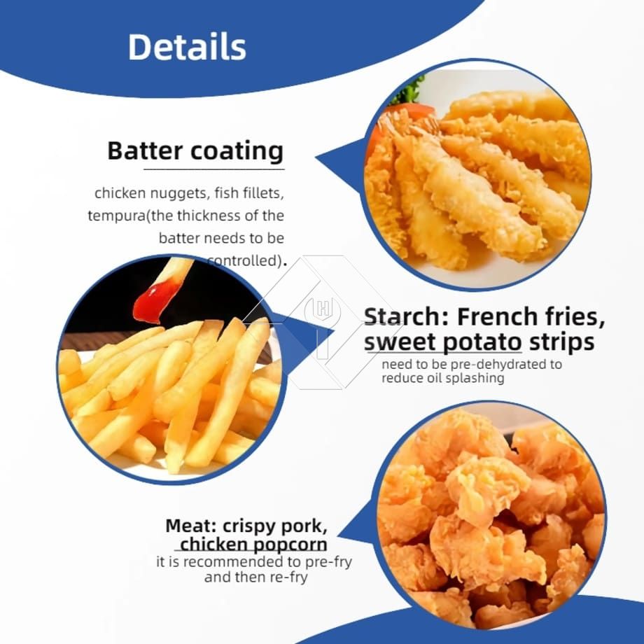 Máquina de fritar com agitação automática de baixo investimento Fritadeira de lote de alta capacidade para venda Máquina de fritar com agitação automática de baixo investimento Fritadeira de lote de alta capacidade para venda