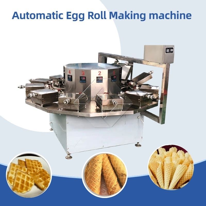 Cone de açúcar de rolamento giratório para assar sorvete Poke Cornet Cones laminados que fazem a máquina