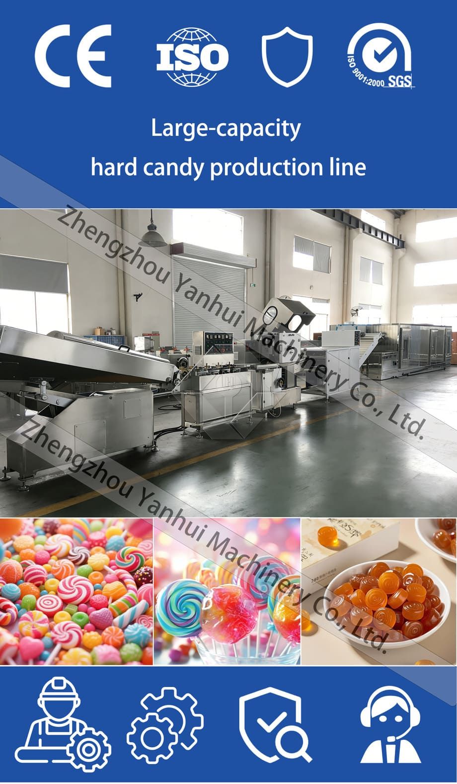 Linha de produção especial automática completa dos confeitos do pirulito/máquina de fazer doces do hara Linha de produção especial automática completa dos confeitos do pirulito/máquina de fazer doces do hara