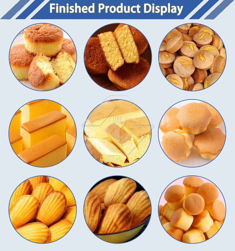 Linha de produção de copos de bolo de camada depositadora de bolo Linha de produção de copos de bolo de camada depositadora de bolo