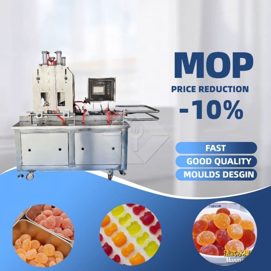 Máquina de fabricação de doces de goma pequena Máquina de produção de doces de gelatina pequena
