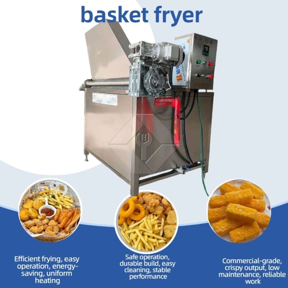 Máquina de fritar com agitação automática de baixo investimento Fritadeira de lote de alta capacidade para venda