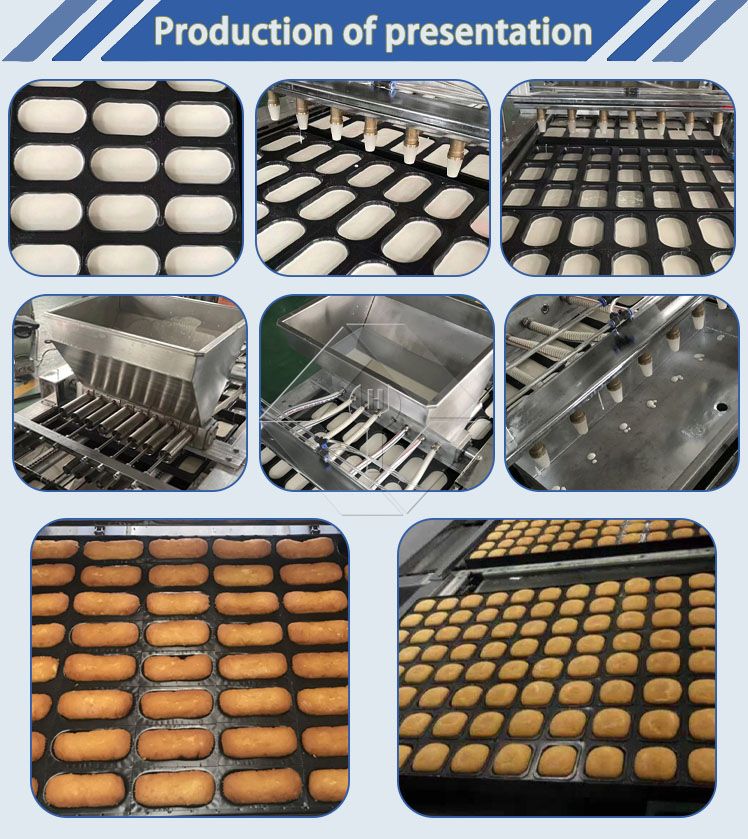 Linha de produção de copos de bolo de camada depositadora de bolo Linha de produção de copos de bolo de camada depositadora de bolo