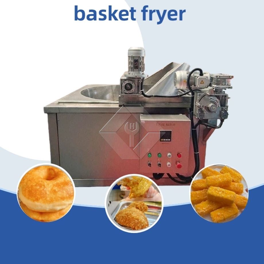 Máquina de fritar com agitação automática de baixo investimento Fritadeira de lote de alta capacidade para venda