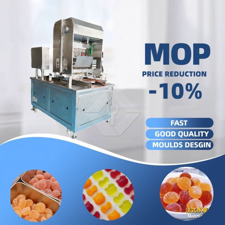 Máquina de fabricação de doces de goma pequena Máquina de produção de doces de gelatina pequena