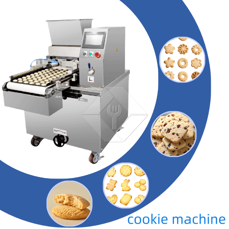 Máquina automática para fazer biscoitos em formato com matrizes intercambiáveis para produção de biscoitos personalizados e uso industrial de alto rendimento