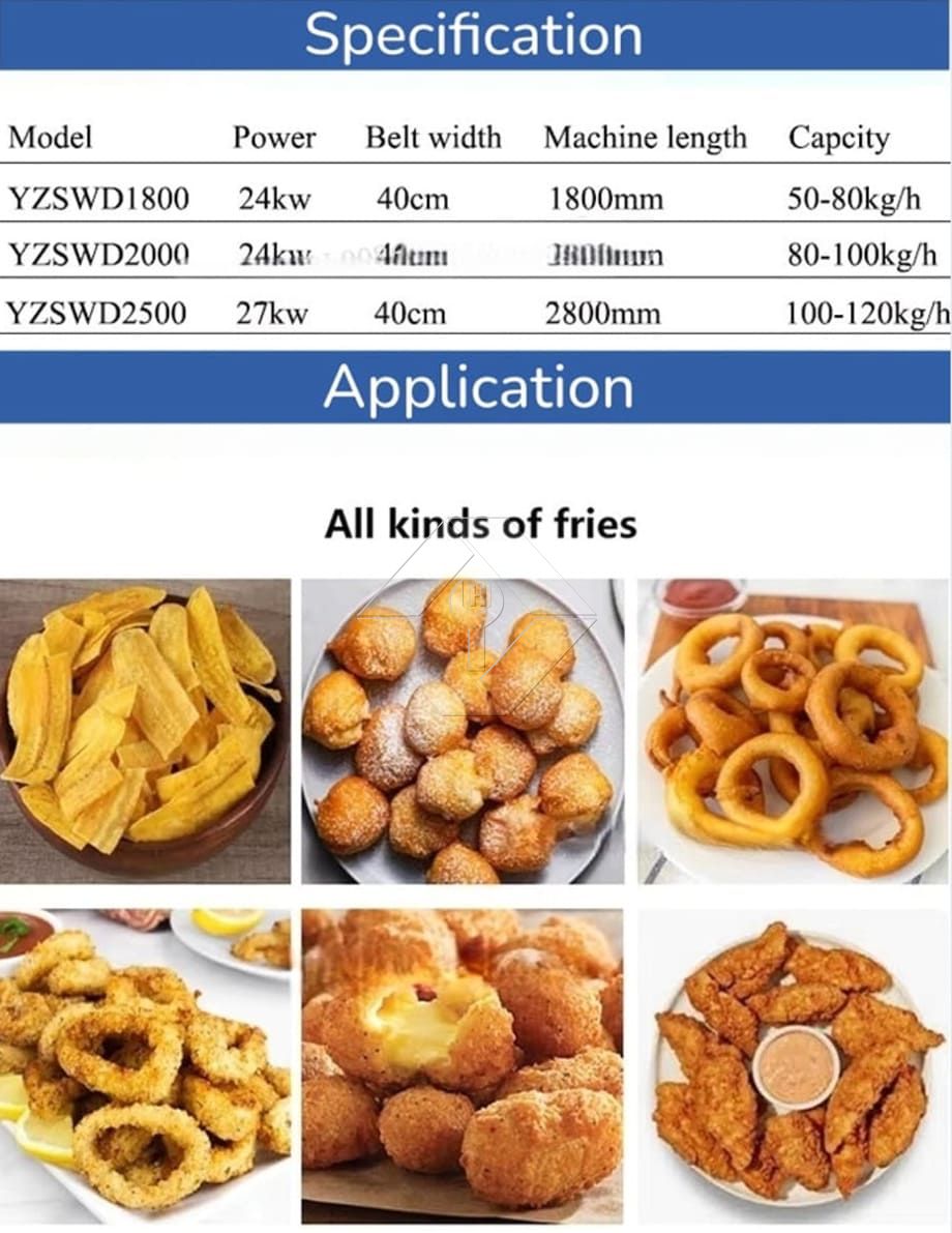 Máquina fritadeira elétrica de frango, fritadeira automática contínua, máquina de fritar hambúrguer com transportador Máquina fritadeira elétrica de frango, fritadeira automática contínua, máquina de fritar hambúrguer com transportador