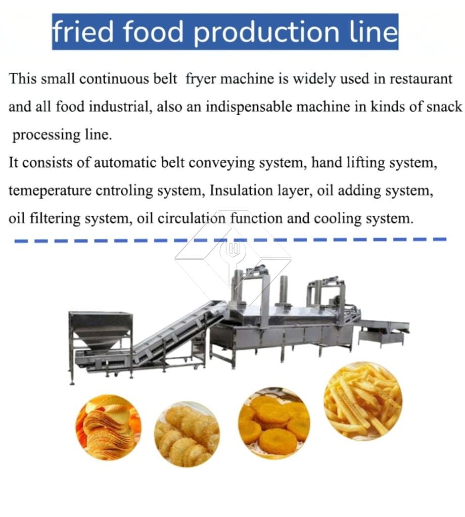 Máquina fritadeira elétrica de frango, fritadeira automática contínua, máquina de fritar hambúrguer com transportador Máquina fritadeira elétrica de frango, fritadeira automática contínua, máquina de fritar hambúrguer com transportador