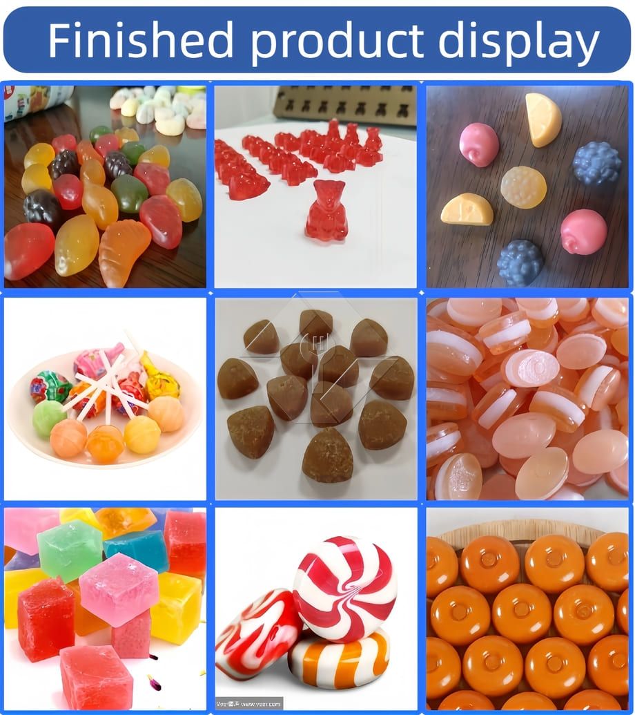Máquina de fazer doces de goma de gelatina automática para doces duros que faz a máquina linha de produção de doces de pirulito