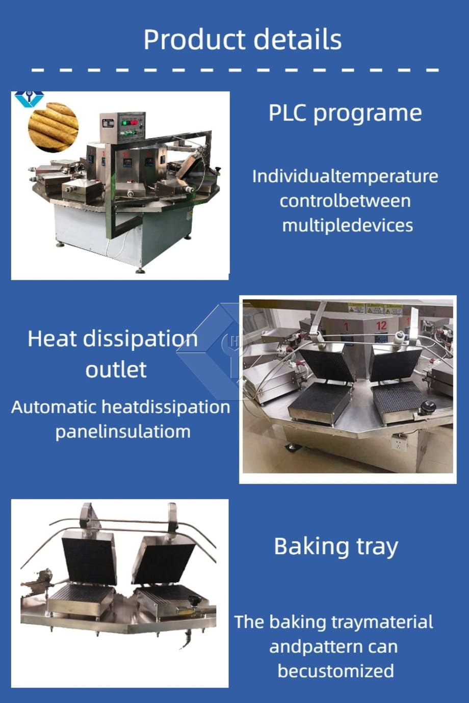 Cone de açúcar de rolamento giratório para assar sorvete Poke Cornet Cones laminados que fazem a máquina Cone de açúcar de rolamento giratório para assar sorvete Poke Cornet Cones laminados que fazem a máquina