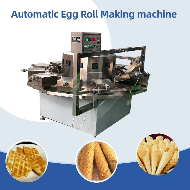 Cone de açúcar de rolamento giratório para assar sorvete Poke Cornet Cones laminados que fazem a máquina