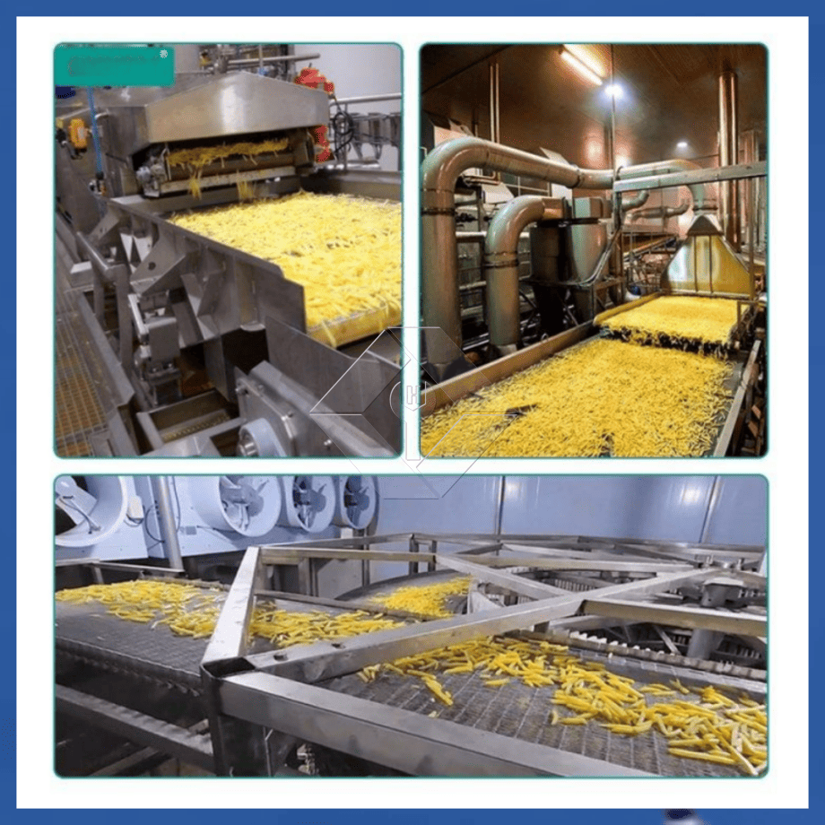 Preço de fábrica 100-1000kg Batatas fritas congeladas automáticas Batatas fritas que fazem a linha de produção da máquina para venda