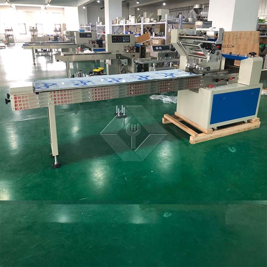 Máquina de embalagem de fluxo de alimentos para sanduíche de frutas congeladas, palitos de incenso de travesseiro horizontal, macarrão
