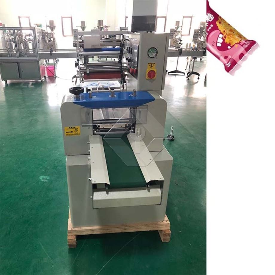 Máquina de embalagem de fluxo de alimentos para sanduíche de frutas congeladas, palitos de incenso de travesseiro horizontal, macarrão