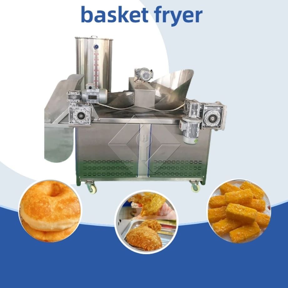 Máquina de fritar com agitação automática de baixo investimento Fritadeira de lote de alta capacidade para venda