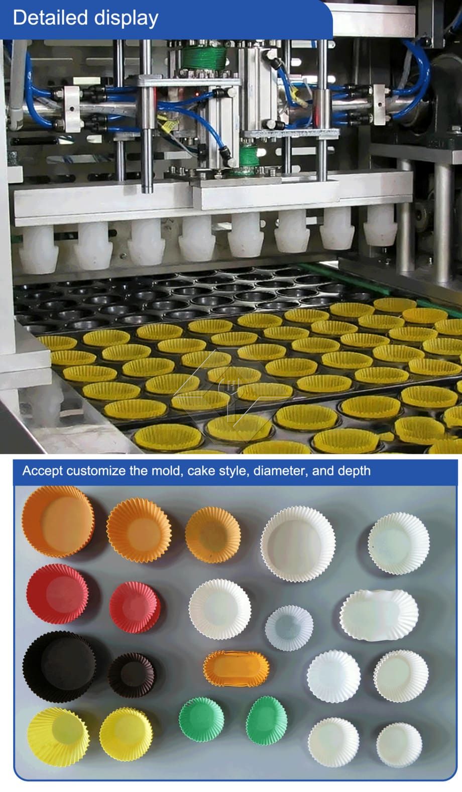 Linha de produção automática de muffin, preço de fábrica, mini máquina industrial de fazer bolos para colocar papéis de cupcake Linha de produção automática de muffin, preço de fábrica, mini máquina industrial de fazer bolos para colocar papéis de cupcake