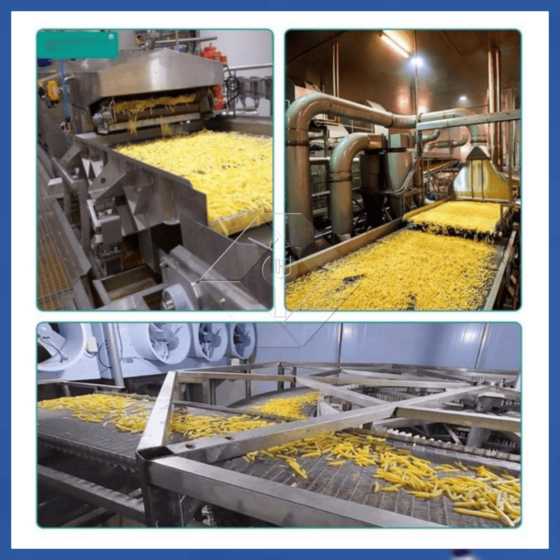 Preço de fábrica 100-1000kg Batatas fritas congeladas automáticas Batatas fritas que fazem a linha de produção da máquina para venda
