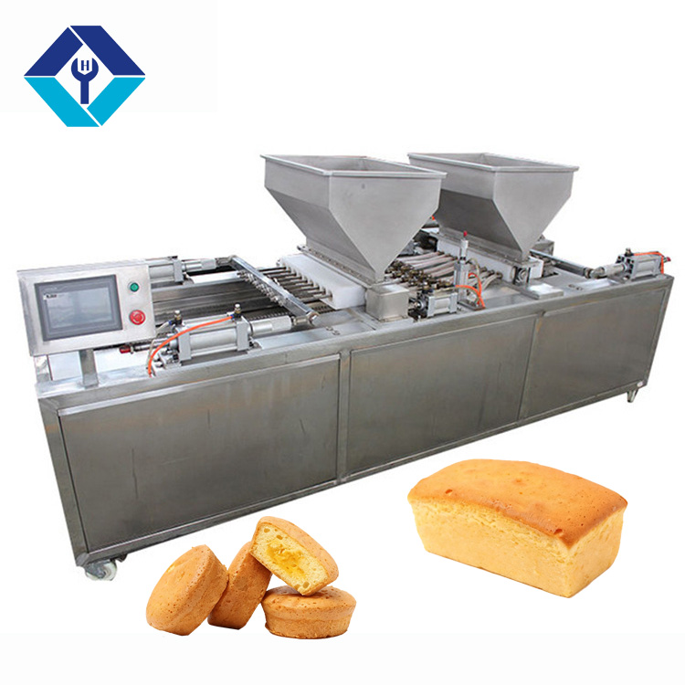Linha de produção de copos de bolo de camada depositadora de bolo